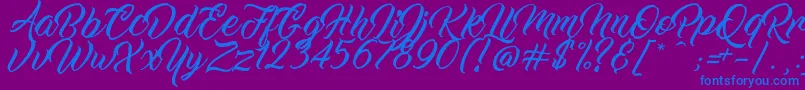 WorkInProgress Font – Blue Fonts on Purple Background