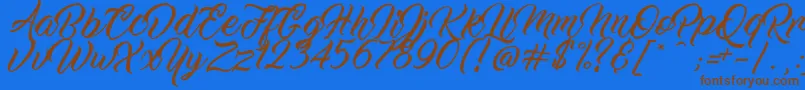 WorkInProgress Font – Brown Fonts on Blue Background