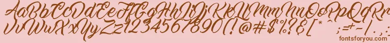 WorkInProgress Font – Brown Fonts on Pink Background