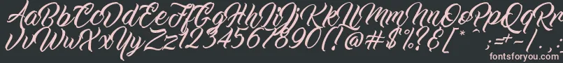 WorkInProgress Font – Pink Fonts on Black Background