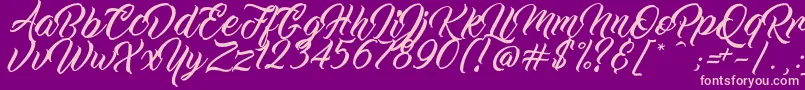WorkInProgress Font – Pink Fonts on Purple Background