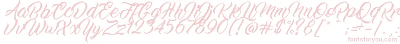 WorkInProgress-Schriftart – Rosa Schriften auf weißem Hintergrund