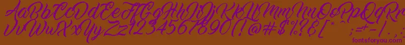 WorkInProgress Font – Purple Fonts on Brown Background