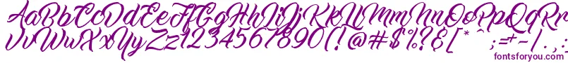 WorkInProgress Font – Purple Fonts on White Background