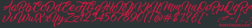 WorkInProgress Font – Red Fonts on Black Background