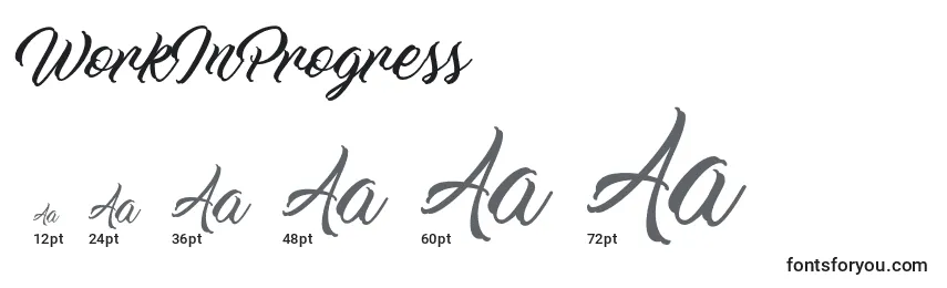 Размеры шрифта WorkInProgress (72098)