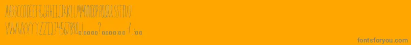 Strange Font – Gray Fonts on Orange Background