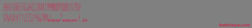 Strange Font – Red Fonts on Gray Background