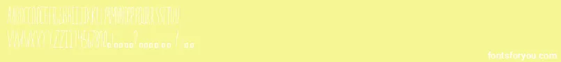 Strange Font – White Fonts on Yellow Background