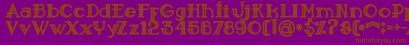 Sailorbold Font – Brown Fonts on Purple Background