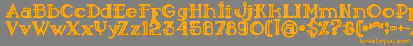 Sailorbold Font – Orange Fonts on Gray Background