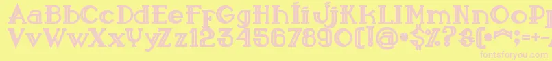 Sailorbold-fontti – vaaleanpunaiset fontit keltaisella taustalla