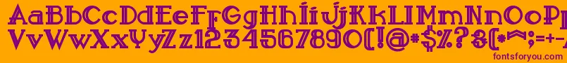 Sailorbold Font – Purple Fonts on Orange Background