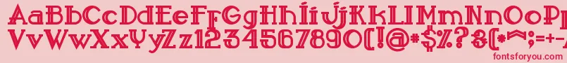 Sailorbold-Schriftart – Rote Schriften auf rosa Hintergrund