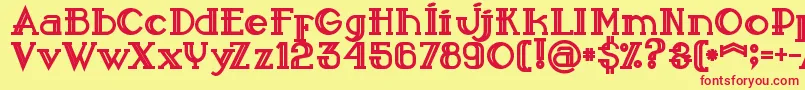 Sailorbold Font – Red Fonts on Yellow Background