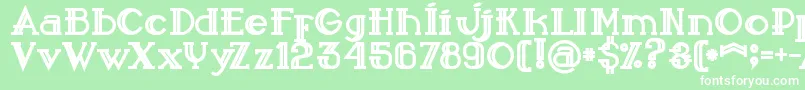 Sailorbold Font – White Fonts on Green Background