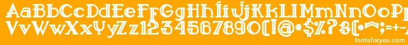 Sailorbold Font – White Fonts on Orange Background