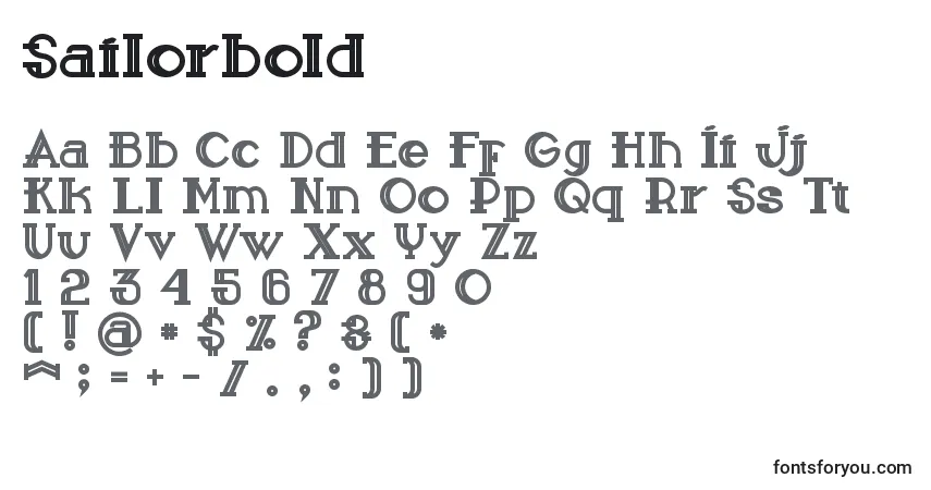 characters of sailorbold font, letter of sailorbold font, alphabet of  sailorbold font