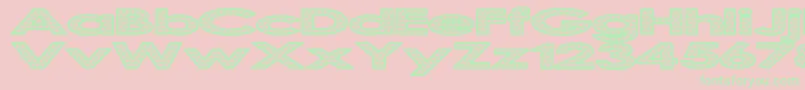 フォントScalingTheDragon – ピンクの背景に緑の文字