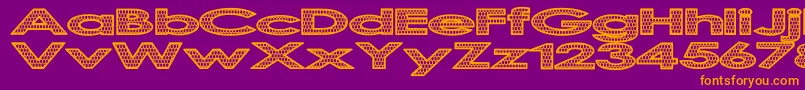 ScalingTheDragon-fontti – oranssit fontit violetilla taustalla