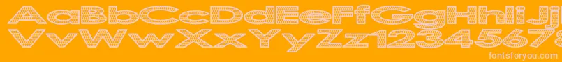 フォントScalingTheDragon – オレンジの背景にピンクのフォント