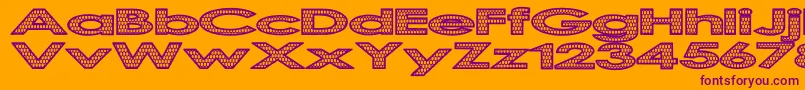 ScalingTheDragon-Schriftart – Violette Schriften auf orangefarbenem Hintergrund