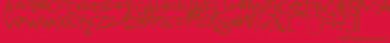 Police AloneStrand – polices brunes sur fond rouge