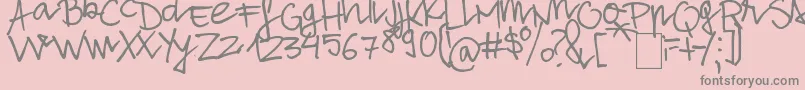 AloneStrand Font – Gray Fonts on Pink Background