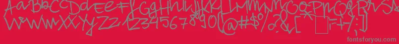 AloneStrand Font – Gray Fonts on Red Background