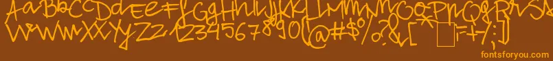 AloneStrand Font – Orange Fonts on Brown Background