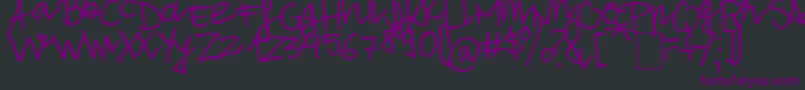 AloneStrand-fontti – violetit fontit mustalla taustalla