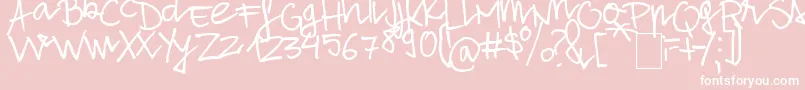 AloneStrand-Schriftart – Weiße Schriften auf rosa Hintergrund