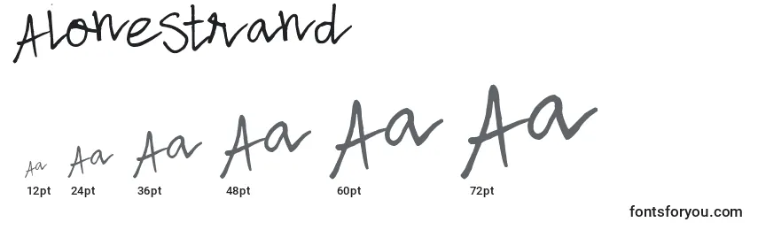 AloneStrand Font Sizes