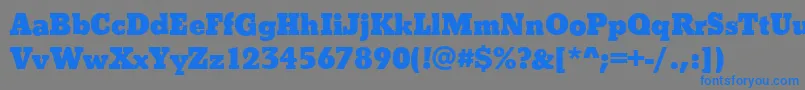 BostonXboldRegular Font – Blue Fonts on Gray Background