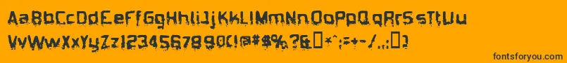 BiometricJoe-Schriftart – Schwarze Schriften auf orangefarbenem Hintergrund