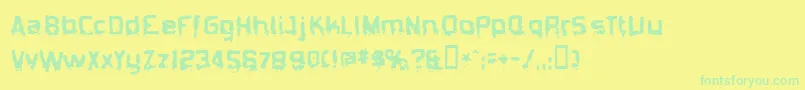 Подробнее о шрифте BiometricJoe Шрифт BiometricJoe – зелёные шрифты на жёлтом фоне