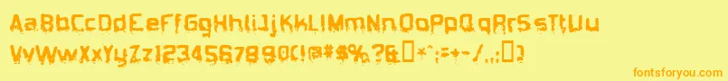 Шрифт BiometricJoe – оранжевые шрифты на жёлтом фоне