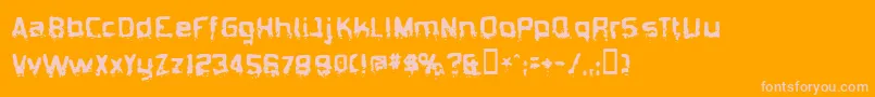 Więcej informacji o czcionce BiometricJoe Czcionka BiometricJoe – różowe czcionki na pomarańczowym tle