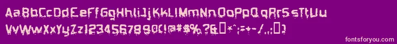 fuente BiometricJoe – Fuentes Rosadas Sobre Fondo Morado