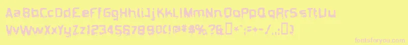 BiometricJoe Font – Pink Fonts on Yellow Background