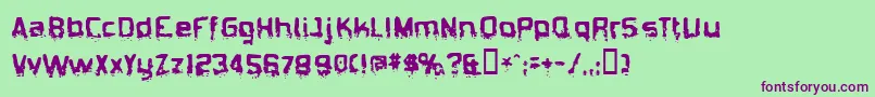 BiometricJoe Font – Purple Fonts on Green Background