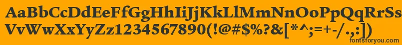 LegacySerifMdItcTtUltra Font – Black Fonts on Orange Background