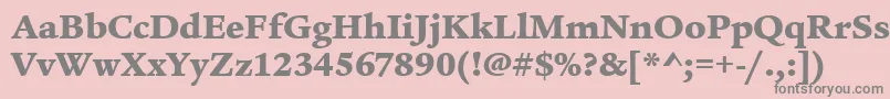 LegacySerifMdItcTtUltra Font – Gray Fonts on Pink Background