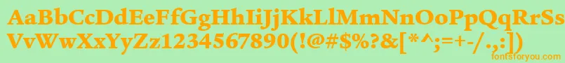 LegacySerifMdItcTtUltra Font – Orange Fonts on Green Background