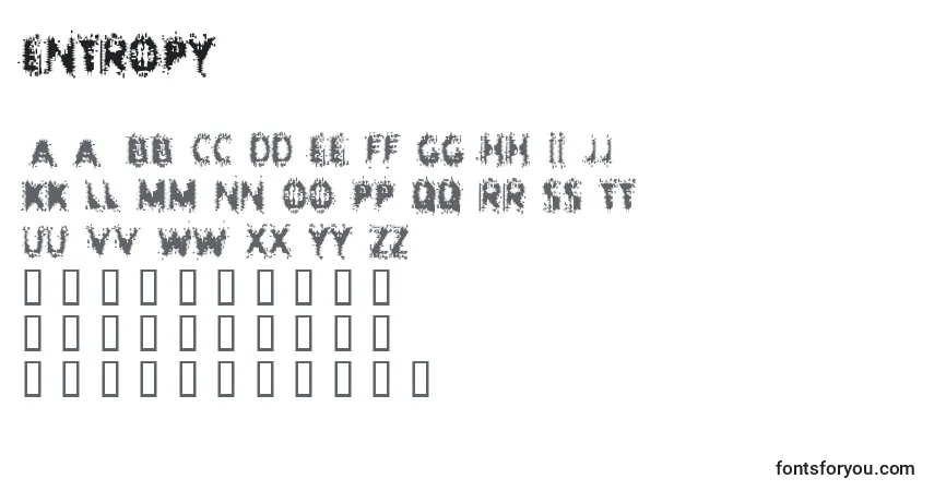 Entropy-fontti – aakkoset, numerot, erikoismerkit