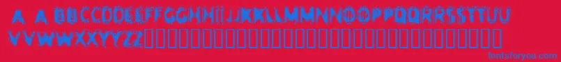 Entropy Font – Blue Fonts on Red Background