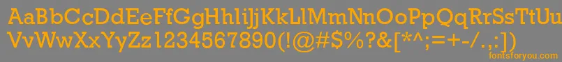 Providence Font – Orange Fonts on Gray Background