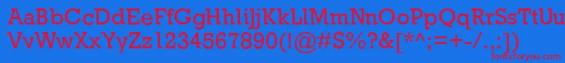 Providence Font – Red Fonts on Blue Background