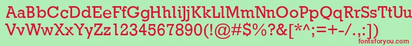 Providence Font – Red Fonts on Green Background
