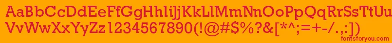 Providence Font – Red Fonts on Orange Background